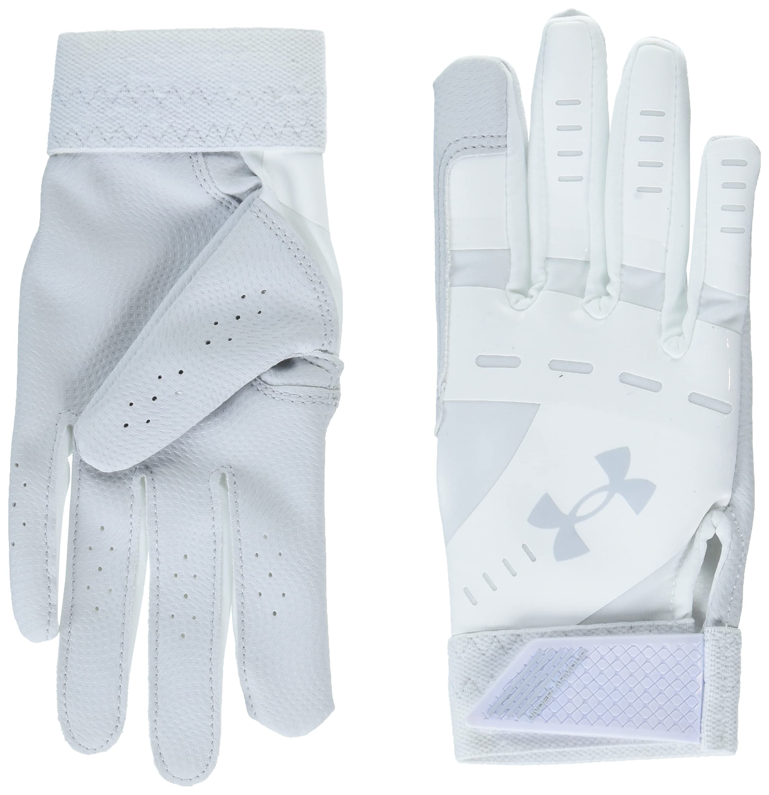 Under Armour Womens Radar Softball Gloves , (100) White / White / Halo Gray , Large
