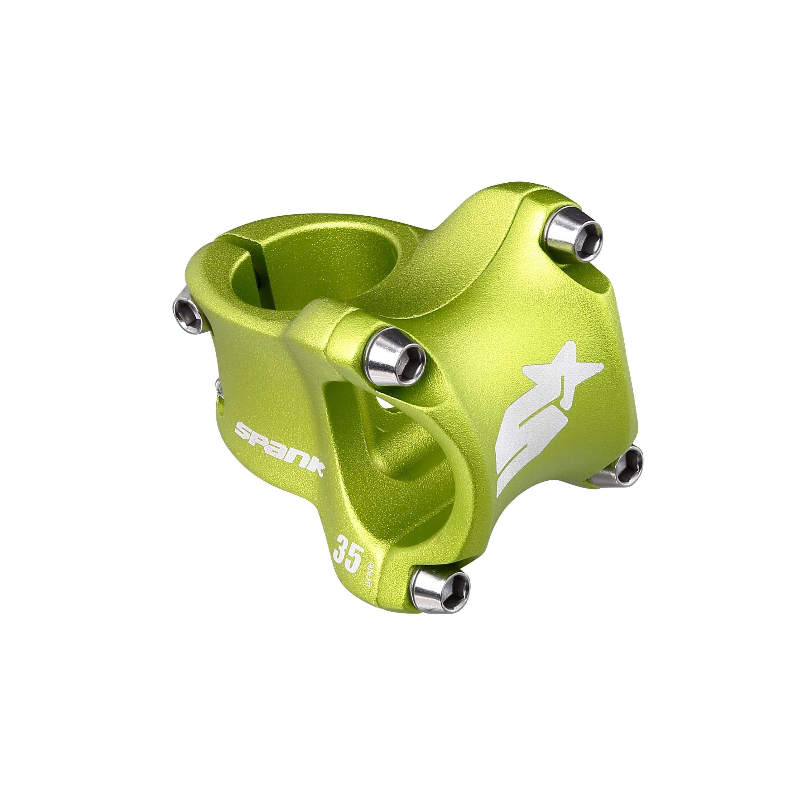 Spank Spike Race 2 Shot-Peen Anodized Mtb Bicycle Stem (Green, 35Mm), Lightweight And Strong Alloy Stem For Mountain Bike, Mount