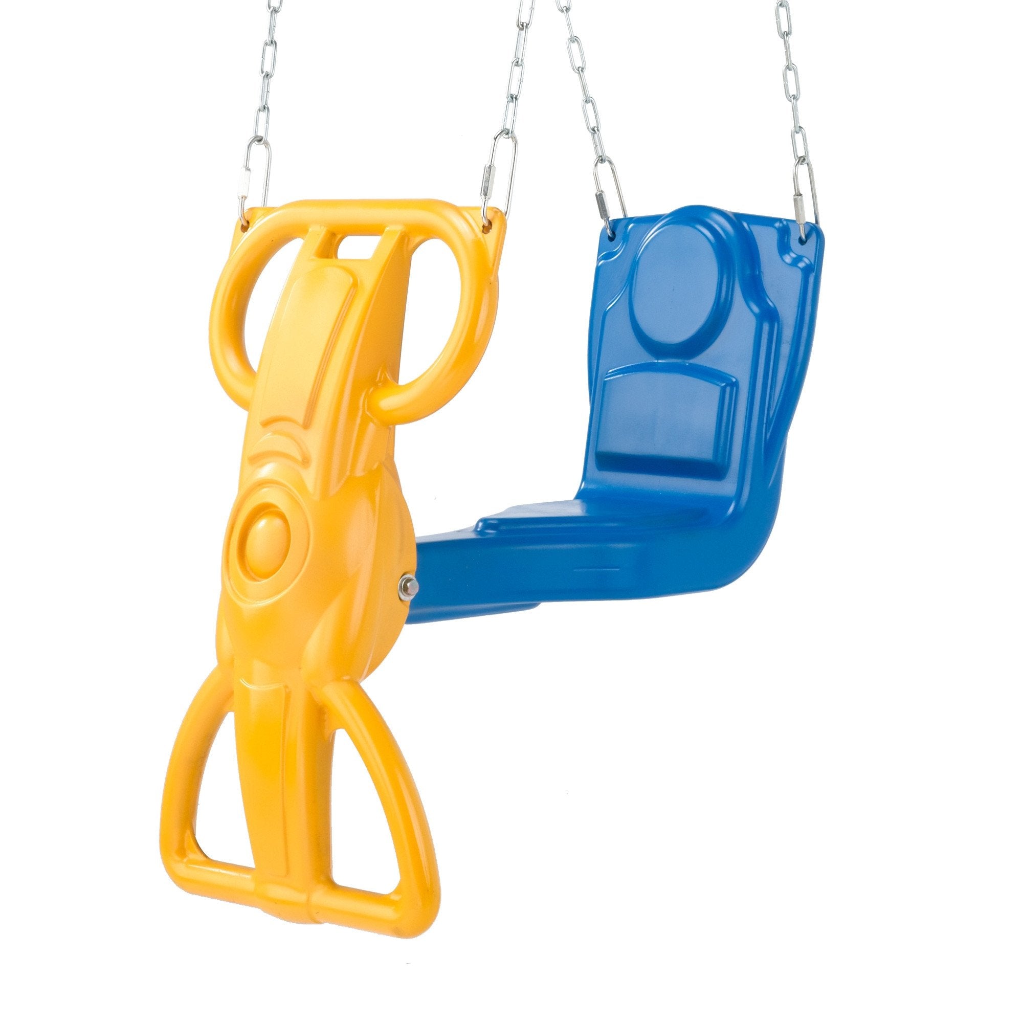 Swing-N-Slide Wind Rider Glider Swing, No Swing Hangers Yellow/Blue, 72'' H X 14'' W X 25'' L