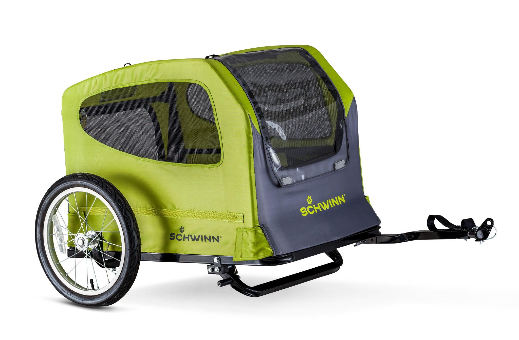 Schwinn Rascal Bike Pet Trailer, For Small And Large Dogs, Tow With Bicycle, Large (Up To 100Lbs), Green