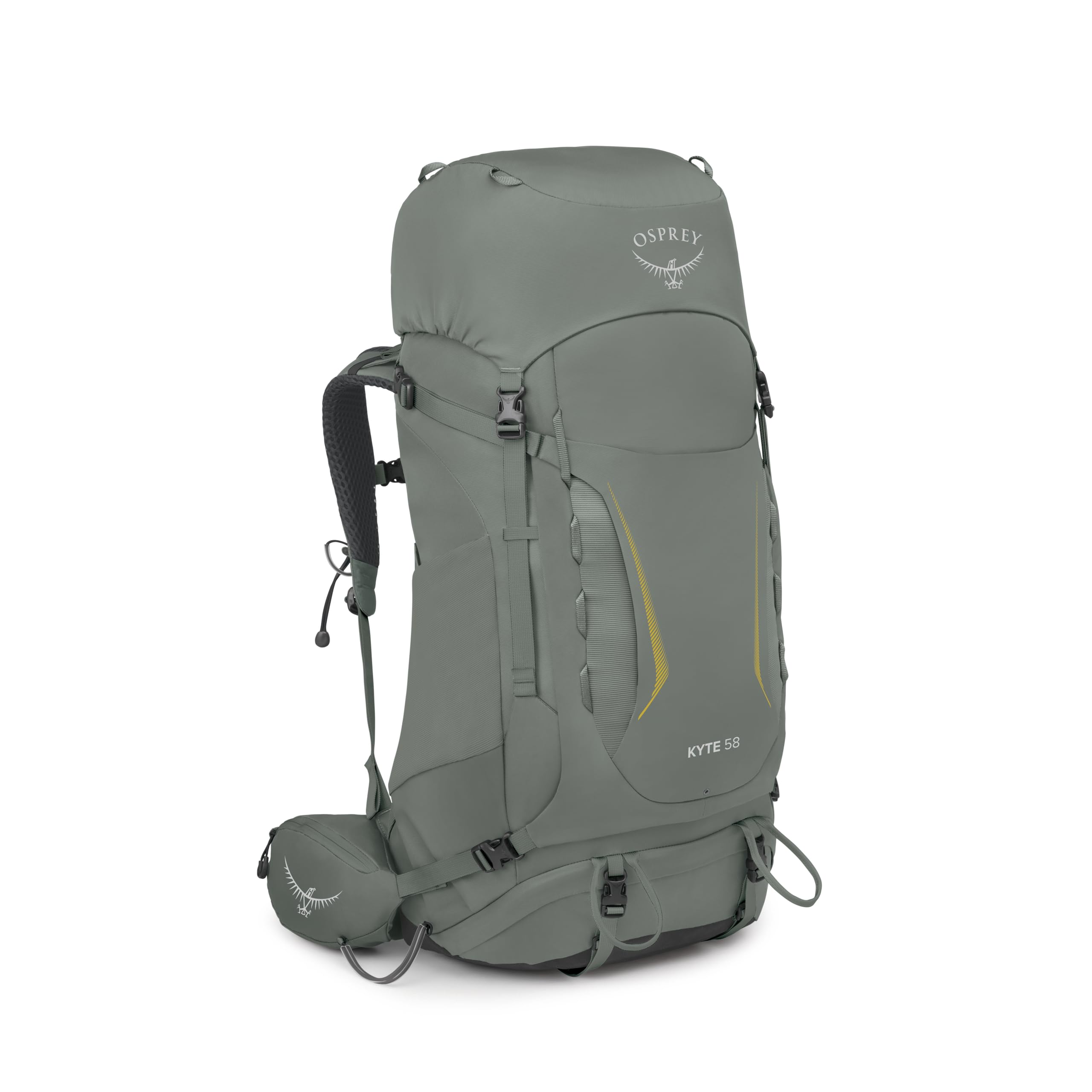 Osprey Kyte 58L Womens Backpacking Backpack - Hiking & Camping Bag with Waterproof Raincover, Rocky Brook Green, Medium/Large
