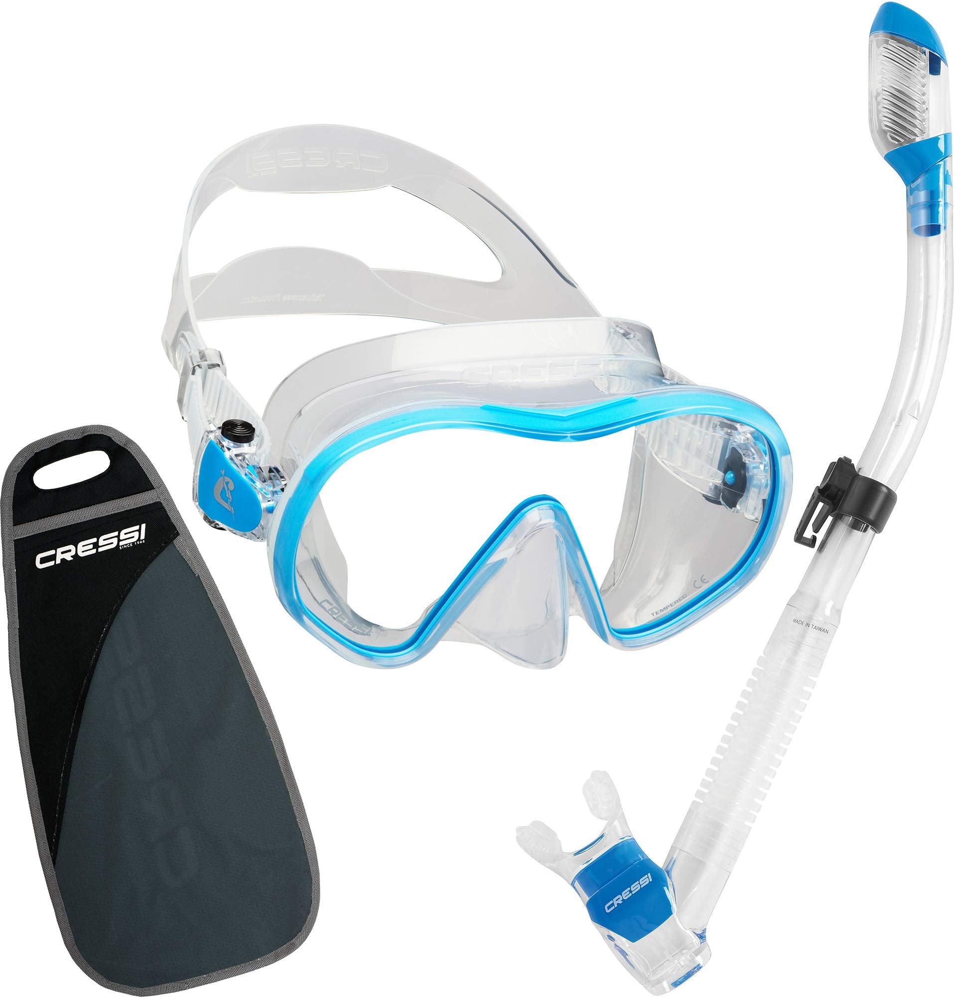 Cressi F-Dual & Supernova Dry, Clear/Blue