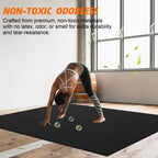 Anngrowy Large Exercise Mat 8'X5'X7Mm Workout Mat For Home Gym Mats Exercise Gym Flooring Rubber Fitness Mat Large Yoga Mat Card