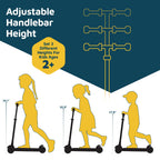 Lifemaster Kids Scooter - Children and Toddler 3 Wheel Kick Scooter - LED Wheel Lights Illuminate When Rolling- Adjustable Handl