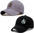 Goodfriends Unisex Baseball Cap Grey And Black Free Size Cotton For Sports And Casual Outdoor All Seasons Adjustable Sport Theme