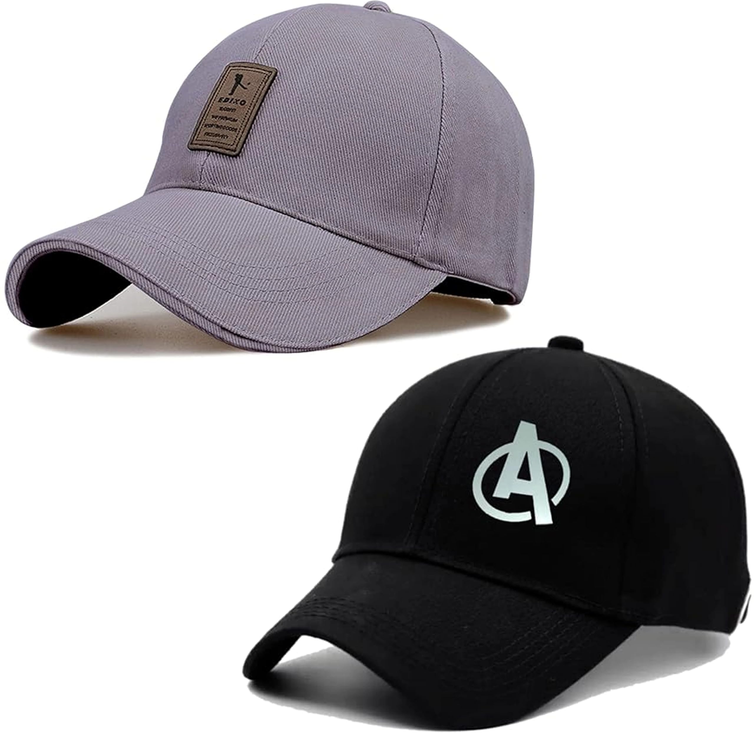 Goodfriends Unisex Baseball Cap Grey And Black Free Size Cotton For Sports And Casual Outdoor All Seasons Adjustable Sport Theme