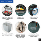 Titan by Arctic Zone 9 Can Zipperless Soft Cooler with HardBody Liner, Jungle Hunt