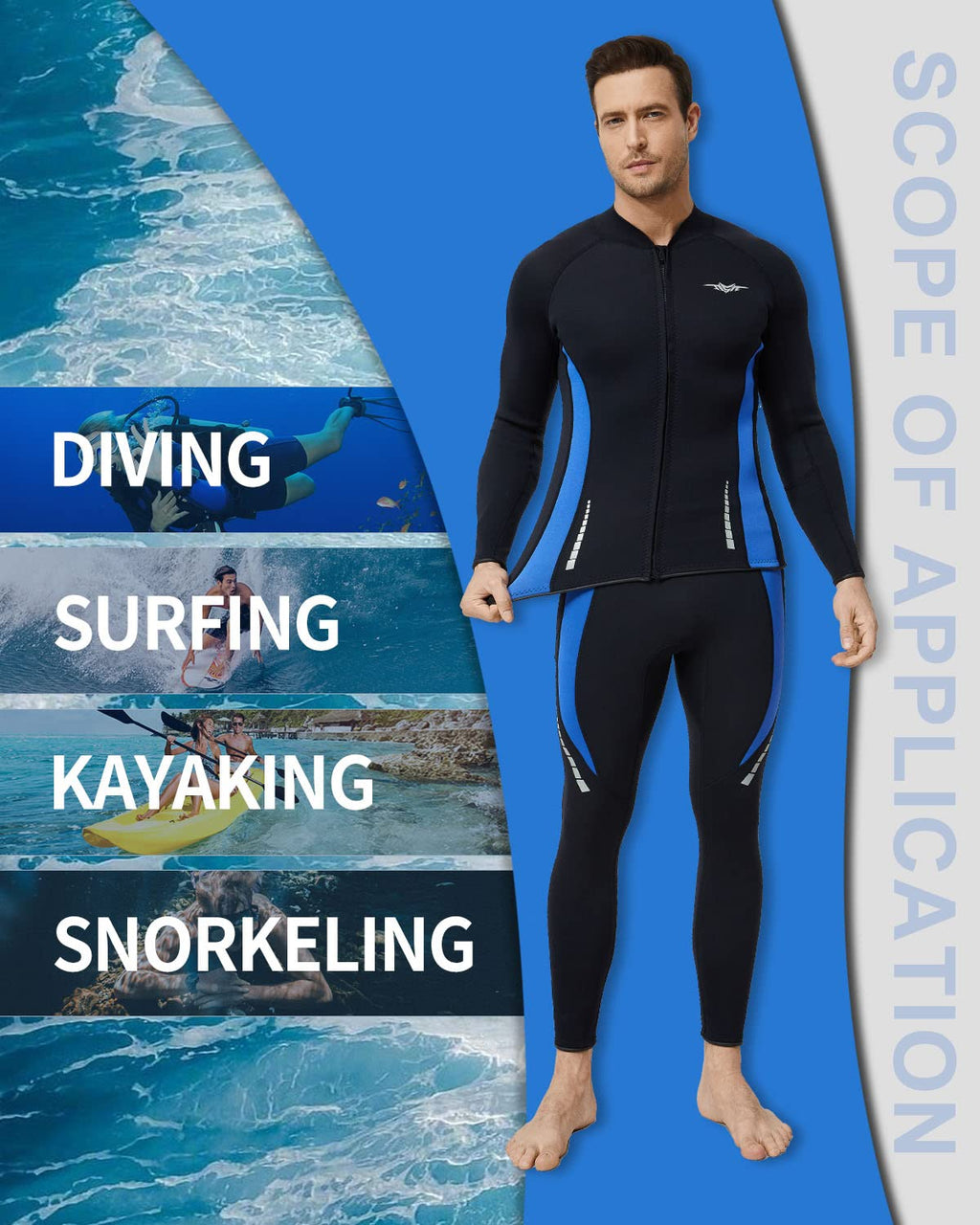 Seaskin Wetsuit Tops 3Mm For Mens (X-Large, Mens Tops)