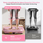 Curved Vibration Plate Exercise Machine, Vibrating Plate 400 Lbs Capacity With 9 Auto Modes And 120 Adjustable Speeds, Large Led