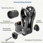 Yapjeb Bike Stem 25.4 110Mm 85 Degree Adjustable Bike Stem Mountain Bike Stem Short Handlebar Stem Riser For Bicycle, Road Bike,