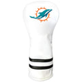 Team Golf Miami Dolphins Fairway Golf Club Headcover, White, Polyester, Form Fitting, Retro Design, Crisp Team Logo