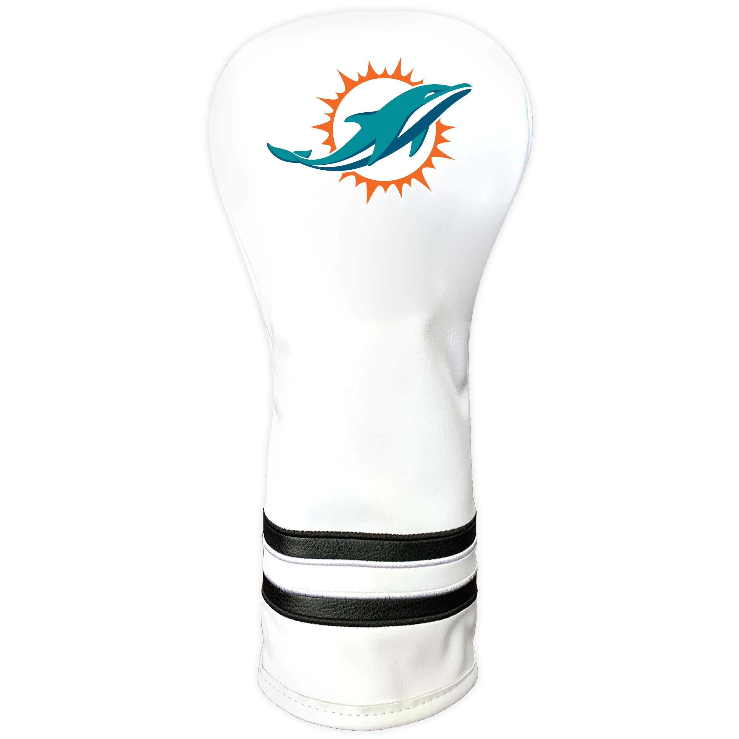 Team Golf Miami Dolphins Fairway Golf Club Headcover, White, Polyester, Form Fitting, Retro Design, Crisp Team Logo