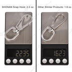 Shonan Stainless Steel Flag Clips For Flagpole Rope- 4 Pack 3.5 Inch Swivel Snap Hook Flag Pole Clips, Diving Clips Spring Hooks