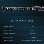 Champkey 40'' All Weather Performance Bat Grip Tapes(2 Pack) | Comfortable And Soft Bat Tape | Precut And Full Adhesive Back Bas
