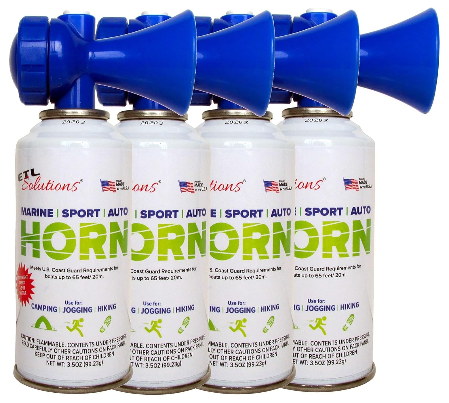 Etl Solutions 3.5Oz Air Horn, Very Loud! Ideal For Marine And Boating, Hiking, Camping, Sports Events, Protect Your Kids From Ag