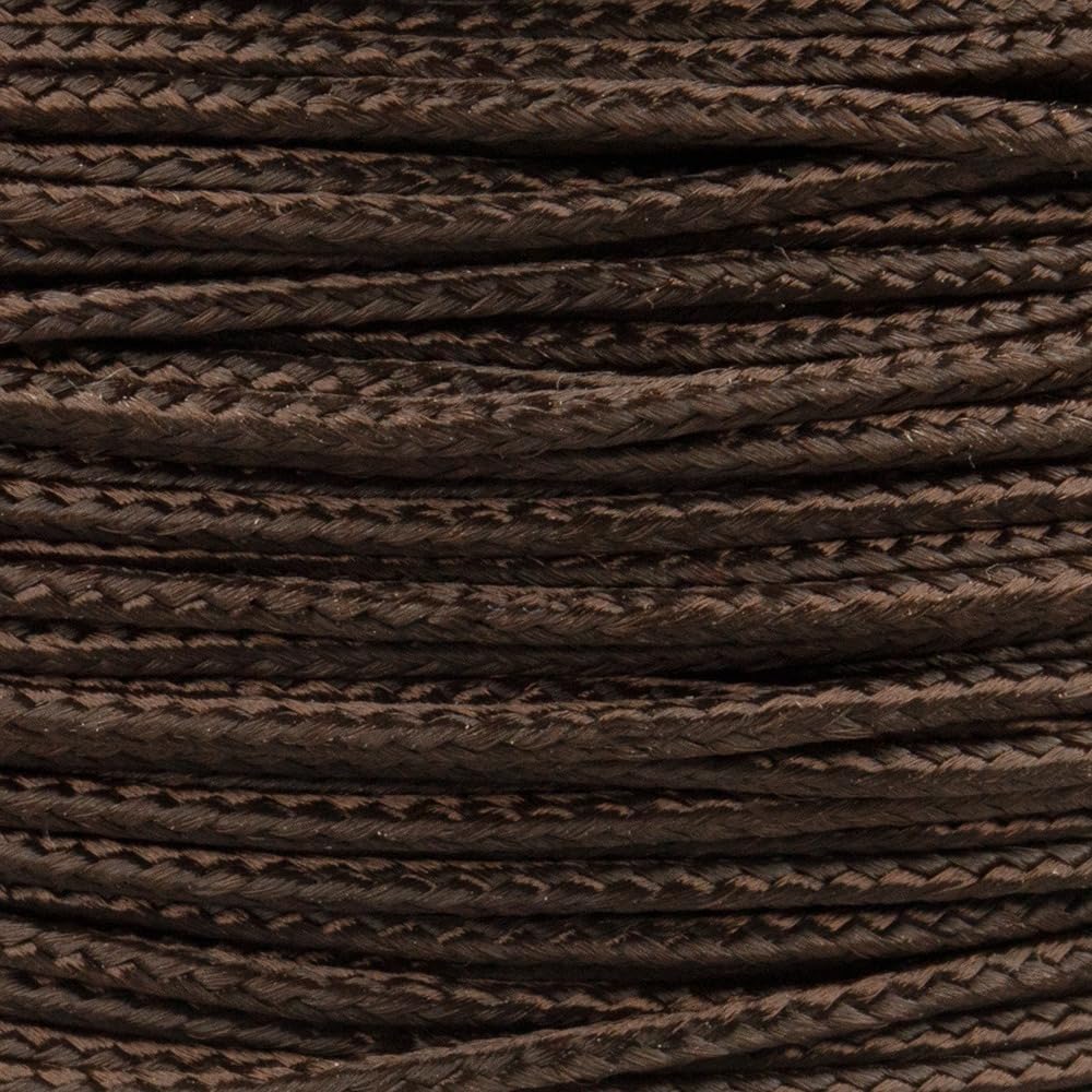 Paracord Planet Micro Paracord - Thin Braided Cord For Crafting, Fishing, And Diy Projects In 125 Ft Spools - Dark Brown