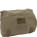 Retro Hungarian Shoulder Bag With Usa Emblem - Olive Drab