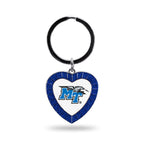 Rico Industries Ncaa Middle Tennessee Blue Raiders Ncaa Rhinestone Heart Colored Keychain, Royal, 3-Inches In Length