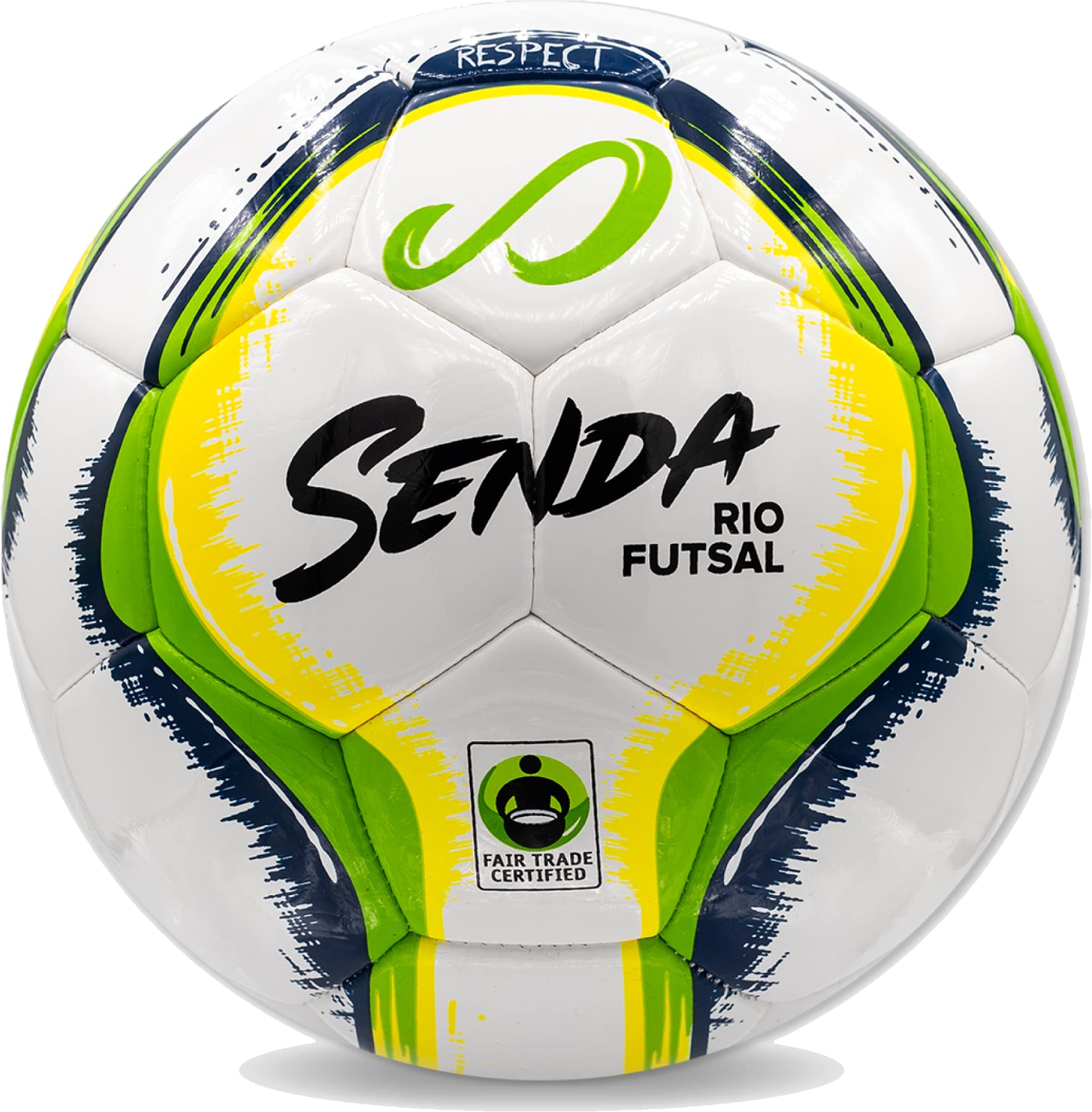 Senda Rio Match Futsal Ball, Fair Trade Certified, Green/Yellow, Size 3 (Ages 8 - 12)