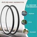 Mohegia 2 Pack Bike Tires,700X35C Folding Replacement Road Bicycle Tires