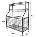 Kinghouse Garage Sports Equipment Organizer, Ball Storage Rack, Ball Storage Garage, Garage Organizer, Rolling Sports Ball Stora