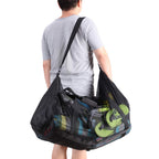 Leberna Large Mesh Duffle Bag For Scuba Diving, Snorkeling, Swimming And Camping With Adjustable Shoulder Strap