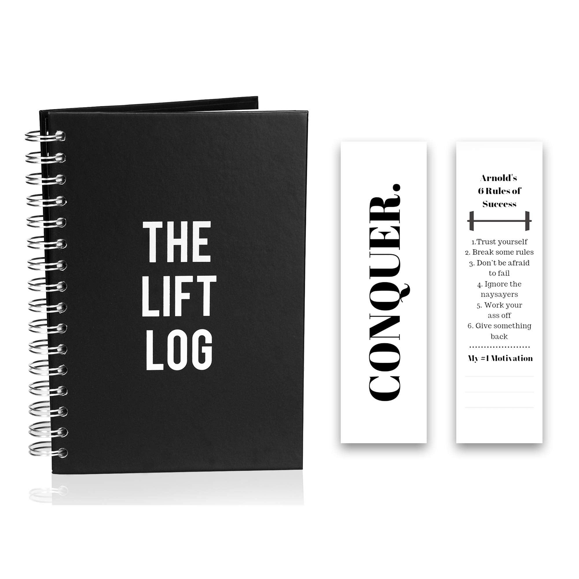 The Lift Log Workout Journal & Bookmark - 6 Month Undated (A5, 6   X 8   ) Fitness Journal - Assist In Weight Loss & Weight Lift