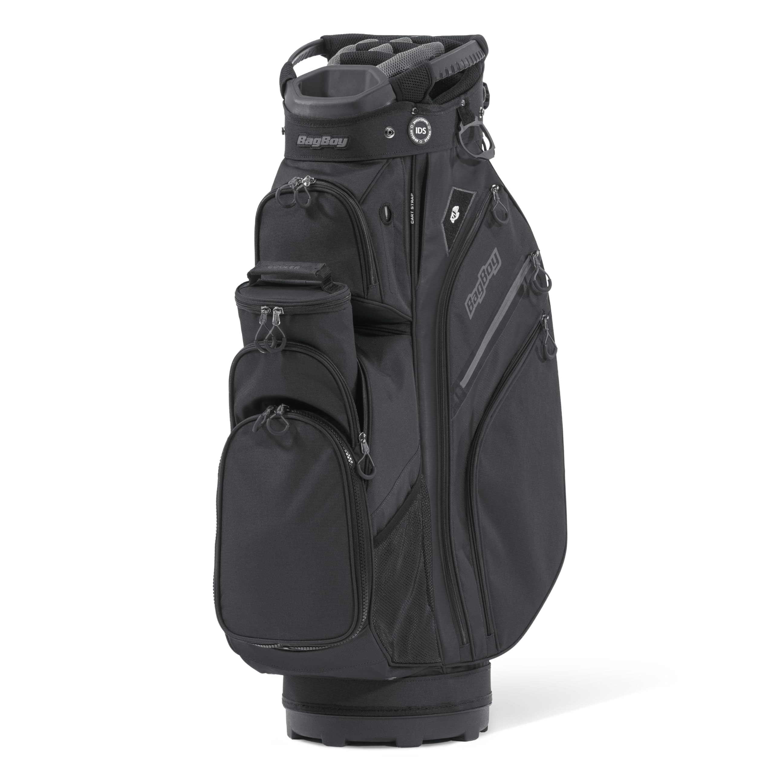 Bag Boy Chiller Pro Golf Cart Bag, 14 Way Top with Full Length Individual Dividers, Rubberized Putter Well, Removable Cooler, 9 