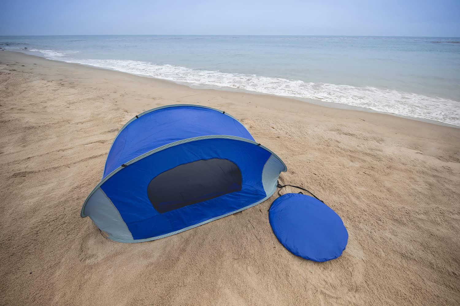 Picnic Time Ncaa Virginia Cavaliers Manta Portable Beach Tent - Pop Up Tent - Beach Sun Shelter Pop Up