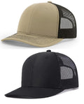 Zacharias MenS Cotton Blend Halfnet Solid Trucker Baseball Cap Hnc01 (Beige & Black_Free Size) (Pack Of 2)