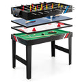 GYMAX 49 Multi Game Table, 4 in 1 Game Table with Foosball Table, Pool Billiards, Air Hockey & Table Tennis, Complete Combinatio
