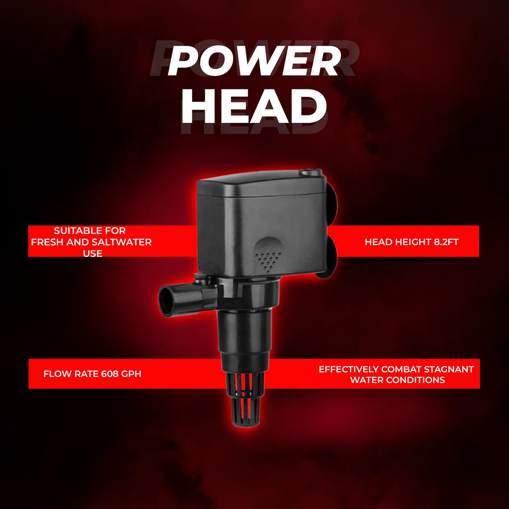 Aquatop Maxflow Submersible Aquarium Power Head - Ensures Optimal Water Movement For Reef Aquariums, With Air Intake And Adjusta