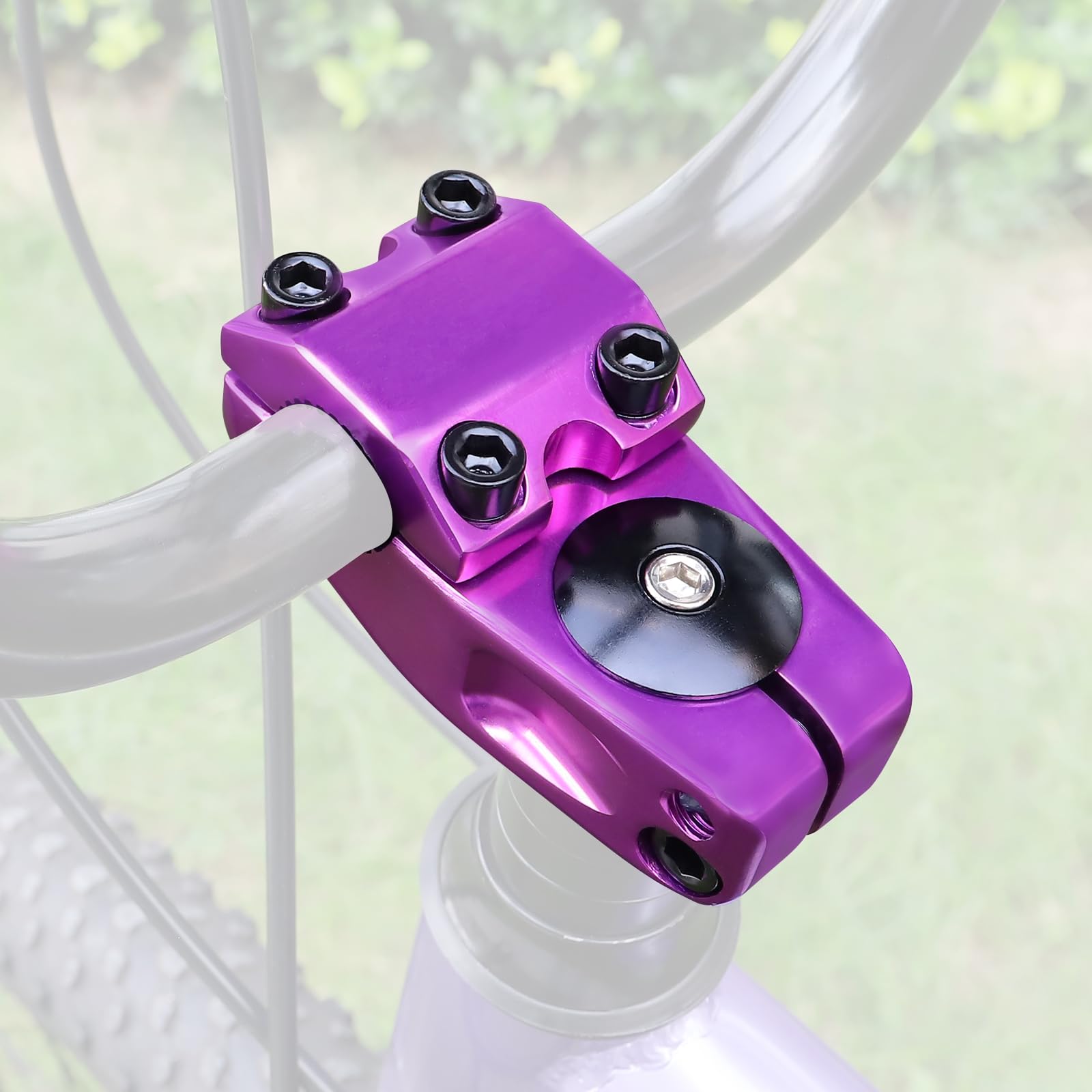Makelen Bike Stem For Bmx Bike Aluminum Alloy Fixed Gear Bicycle Stem Bright Purple