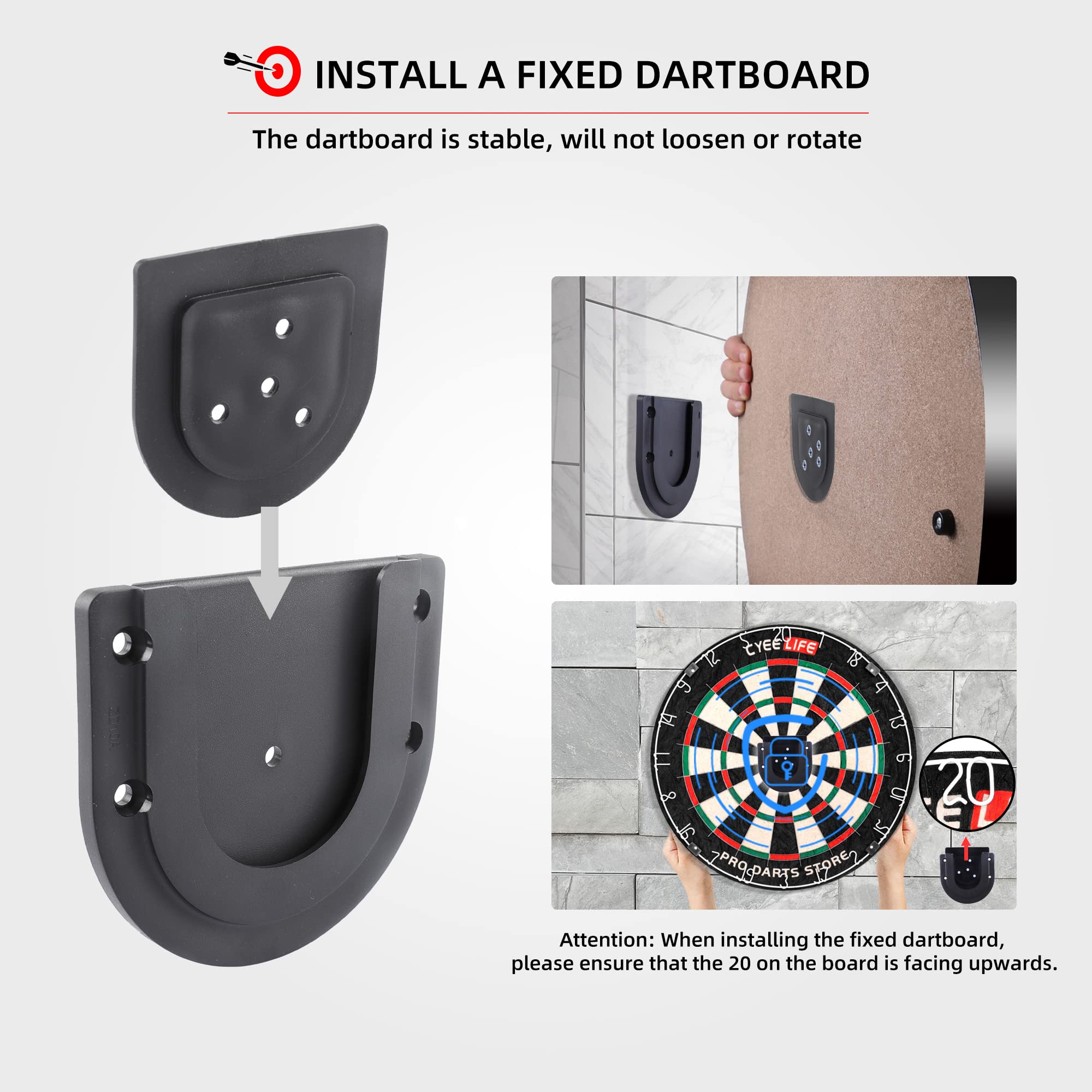 Cyeelife Dartboard Bracket Hanging Dartboards Professional,Dart Board Accessories,Black