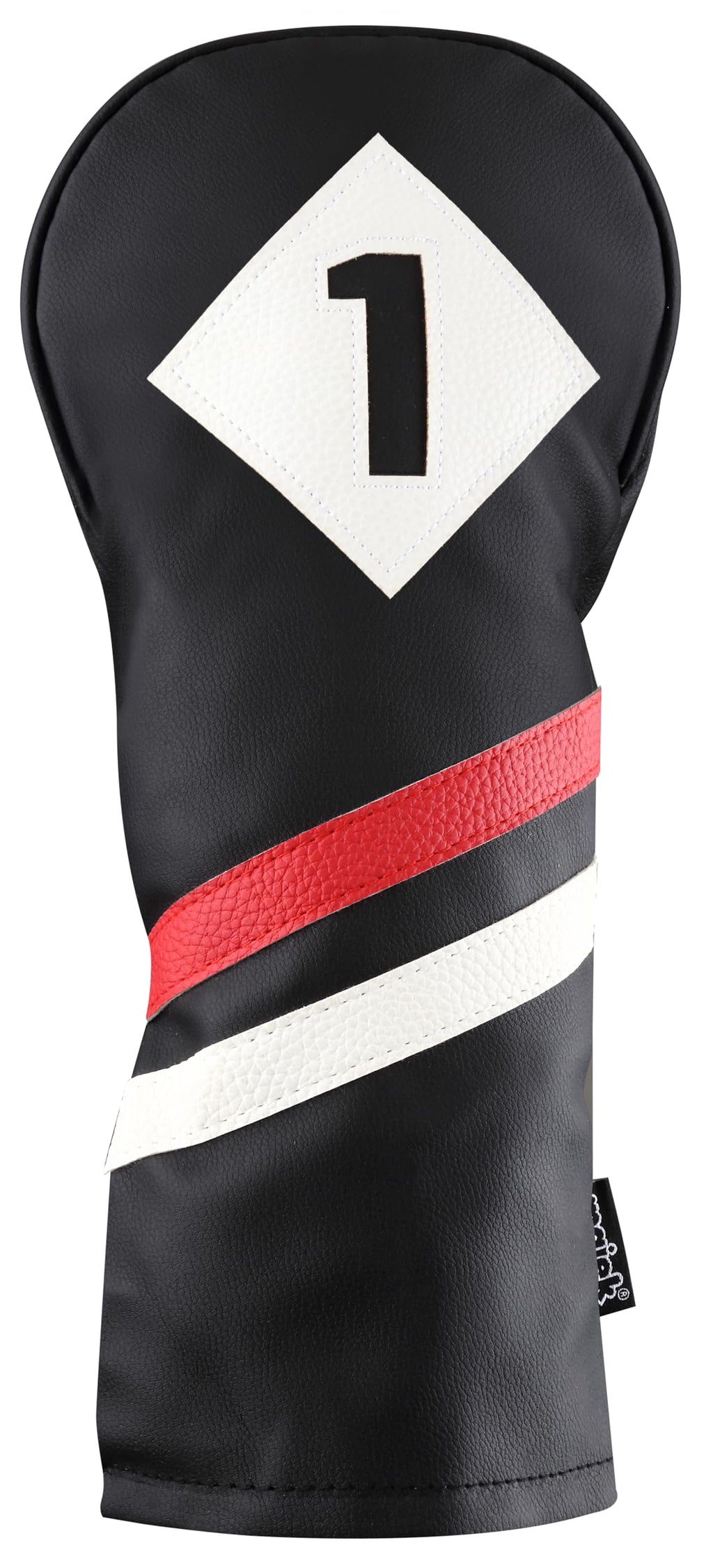 Majek Retro Golf Headcovers Black Red And White Vintage Leather Style 1 3 5 Driver And Fairway Head Covers Fits 460Cc Drivers Cl