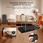 Futureglide Walking Pad Treadmill, 3.0 Hp Under Desk Treadmill, 3 In 1 Foldable Treadmills For Home, Walking Pad With Handle Bar