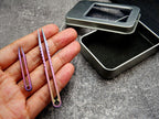 Canku 2Pcs Mini Tweezers Titanium Portable Titanium Alloy Edc Tweezers Survival Camping Outdoor Travel Mini Tool(Color)