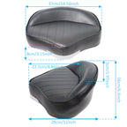 Vancus Casting Seat for Boat, Marine Grade Universal Pro Casting Fishing Bass Boat Seats Bike Butt Chair (2-Pack, Black)