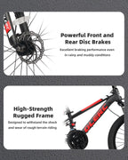 Glerc 20 Inch Kids Bike, Kids Mountain Bike for Boys and Girls Ages 6-10, 21-Speed Skyline Bicycle with Front Suspension and Dis