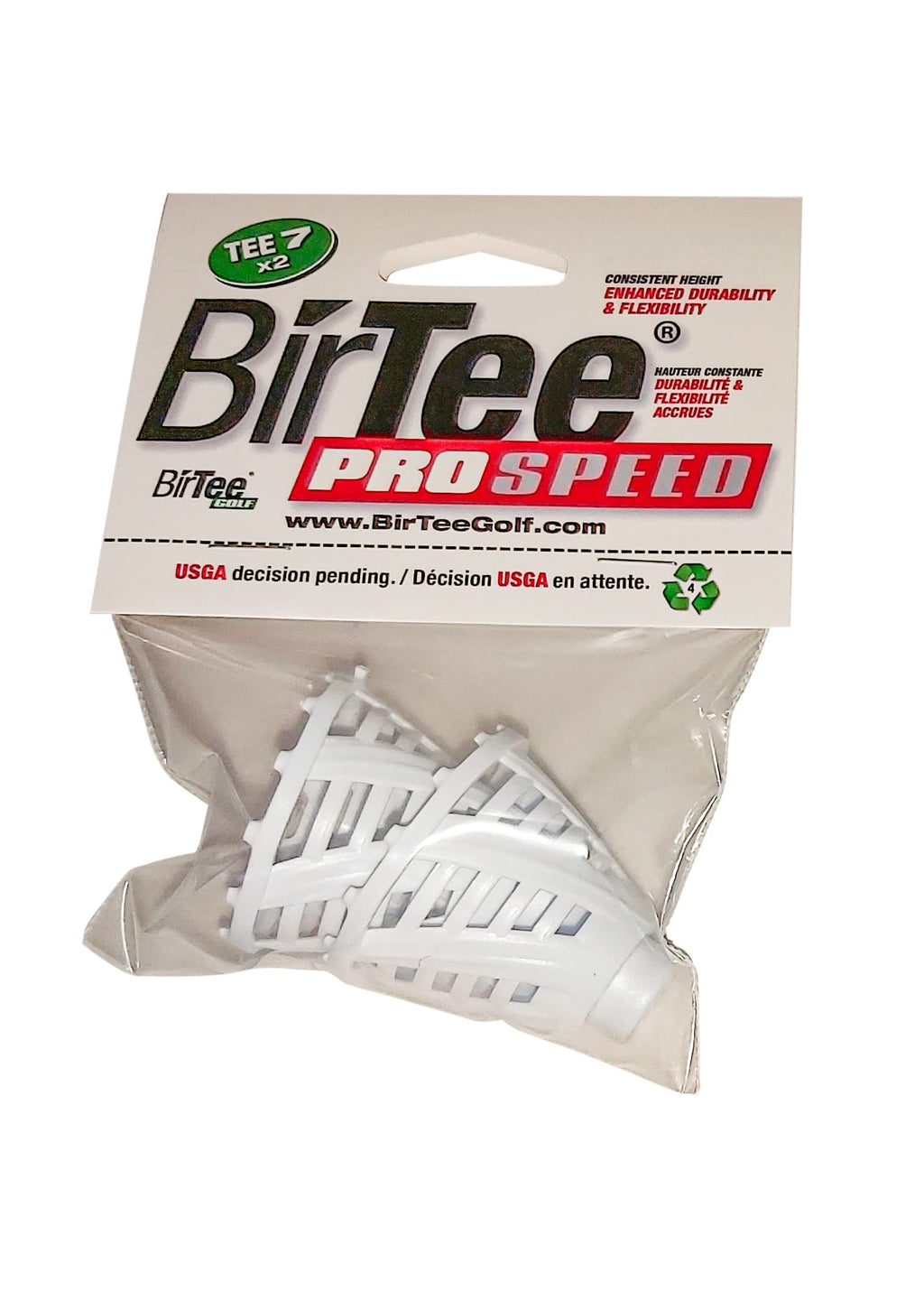 Birtee Golf Tees - Pro Speed Version With Enhanced Durability - Size #7 (1 3/4'') Individual Size Pack - 2 Tees Per Pack. Indoor