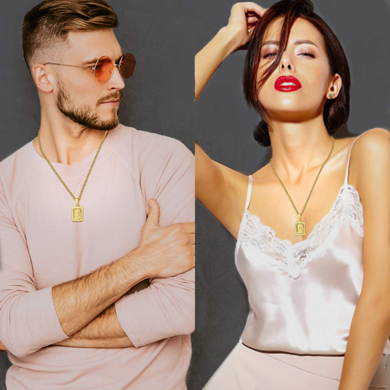 Jsjoy Gold Initial Necklace For Women Gold Pendant Initial Necklaces For Women Monogram Letter J Necklace Gold Women Initial Nec