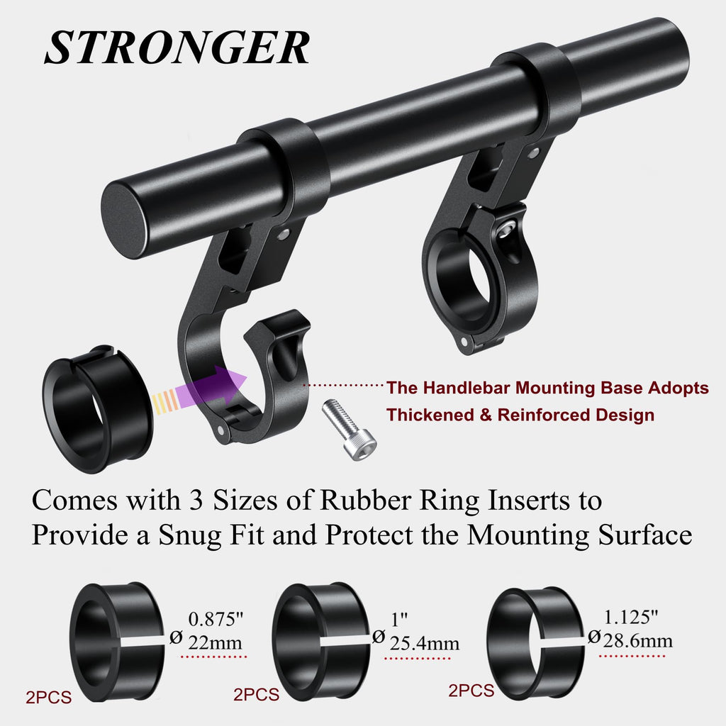 Brcovan Aluminum Alloy Handlebar Extensions For Bicycle & Motorcycle, Bike Handlebar Extender With Double Mounting Clamp Bracket