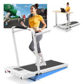 Walking Pad Treadmill With Handle Bar 3-In-1 Foldable Treadmills For Small Space 300 Lbs Capacity, 3.0Hp Portable Under Desk Tre