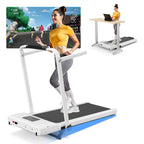 Walking Pad Treadmill With Handle Bar 3-In-1 Foldable Treadmills For Small Space 300 Lbs Capacity, 3.0Hp Portable Under Desk Tre