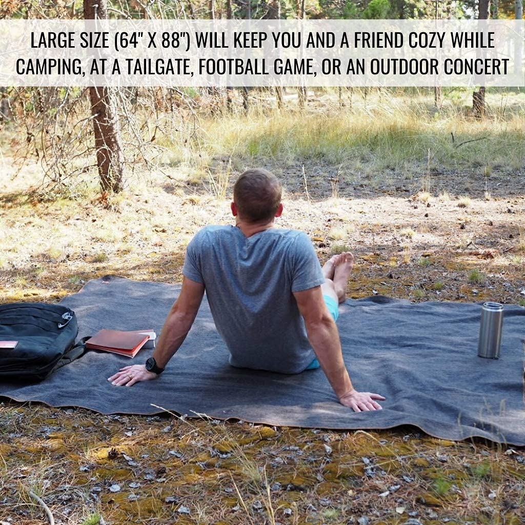 Arcturus Military Wool Blanket - 4.5 Lbs, Warm, Heavy, Washable, Large 64'' X 88'' - Great For Camping, Outdoors, Survival & Eme