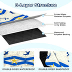 Poedist Extra Large Picnic Blanket Waterproof,80X 80Foldable Machine Washable Beach Blanket,Outdoor Blanket For 6-8 Adults,Suita