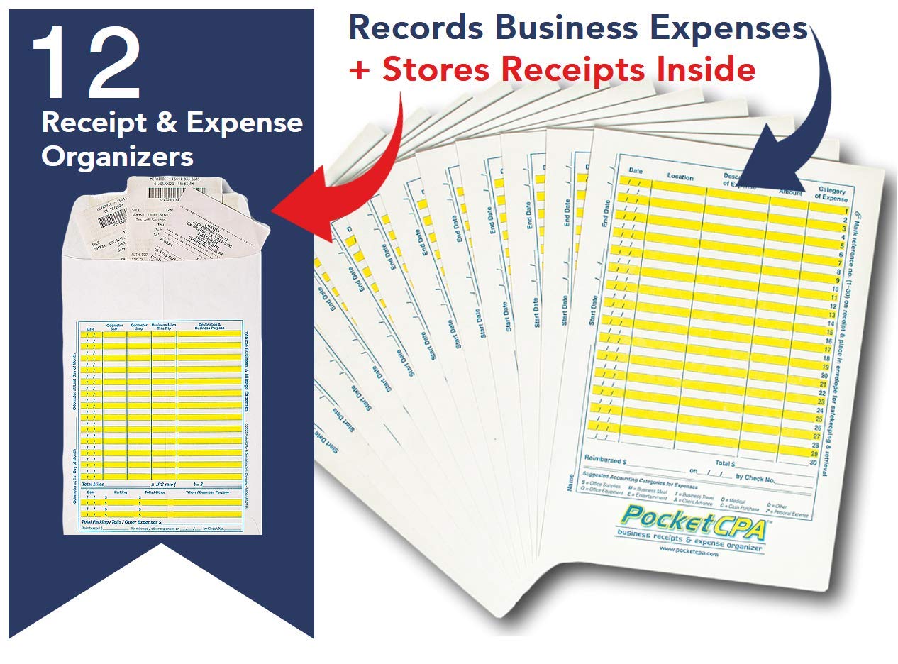 Receipts Organizer  Expense Envelopes Receipt Organizer Envelopes That Record Business Expenses, Store Receipts And Log Auto Mil