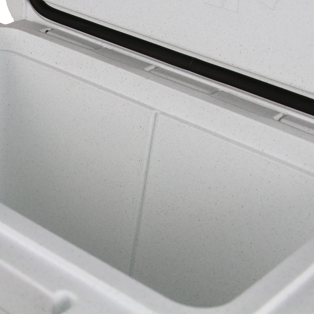 Bison Coolers White 50 Quart Cooler  Made In The Usa  Easy Use Latches  Heavy Duty Long Ice Retention