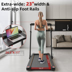 Hccsport Treadmill With Incline, 3 In 1 Under Desk Treadmill Walking Pad With Removable Desk Workstation 3.5Hp Foldable Compact