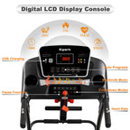 Ksports Foldable 16 Inch Portable Wide Fitness Treadmill With Bluetooth Connectivity, Lcd Progress Display, And Tracking Apps Fo
